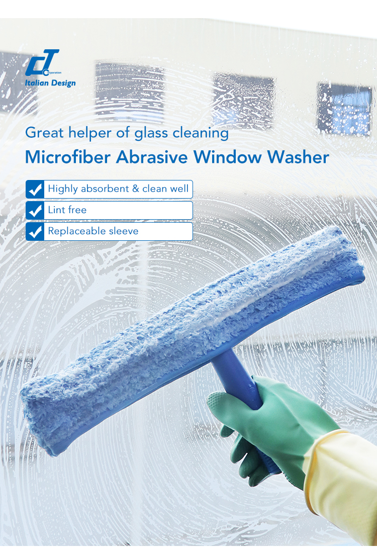 CT Window Washer With Microfiber Abrasive Replacement - Cleanic Cleaning Equipment